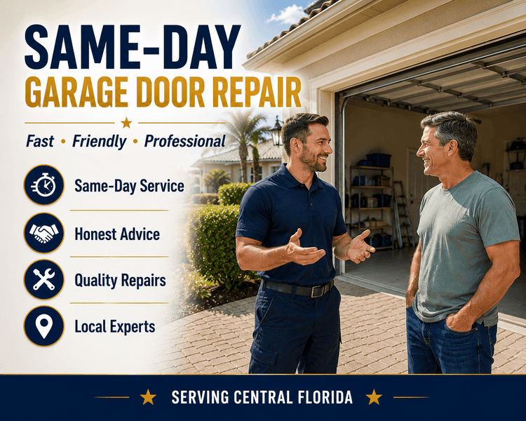 Same-Day Garage Door Repair You Can Count On in Central Florida