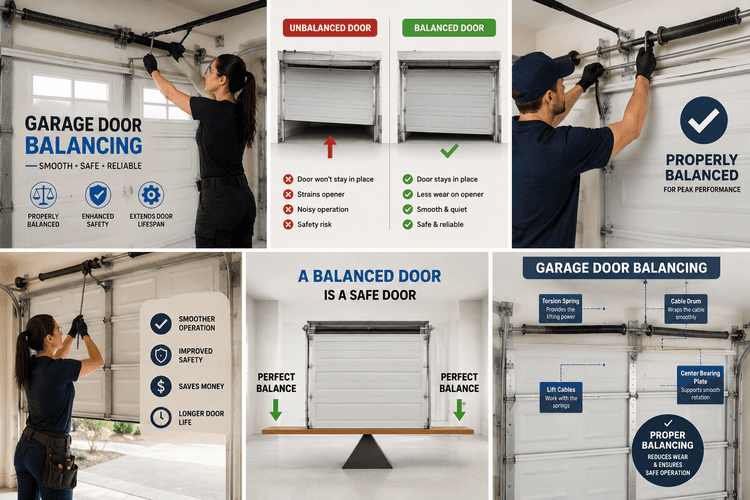 Garage Door Balancing: Smooth, Safe, and Reliable Operation
